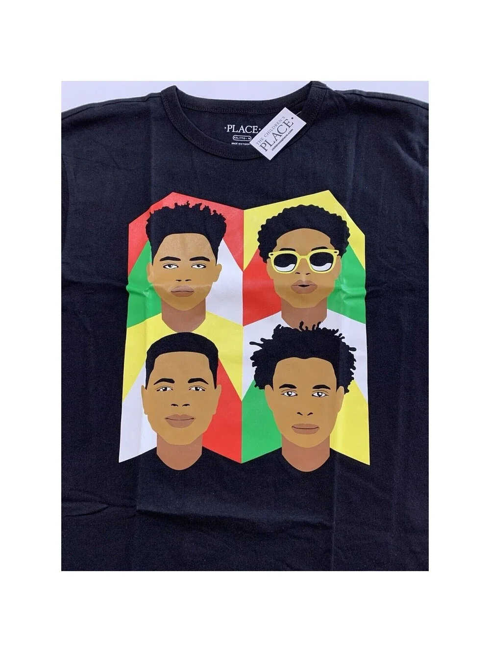 THE CHILDREN’S PLACE African American Boy’s GRAPHIC T SHIRT SIZE XXL (16) NWT